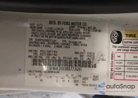 2011 Lincoln Mkz z USA, uszkodzony, nr VIN 3LNHL2GC0BR772681